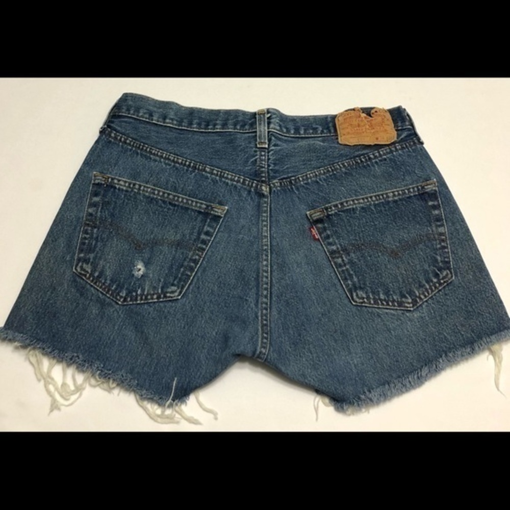 Levi’s 501 vintage button fly ripped shorts